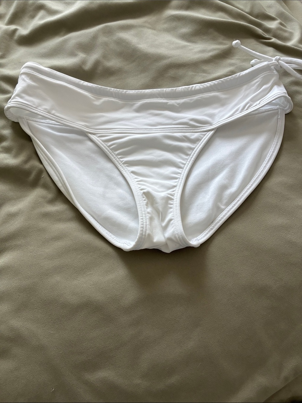 Athleta White Bikini Bottoms with Side Tie